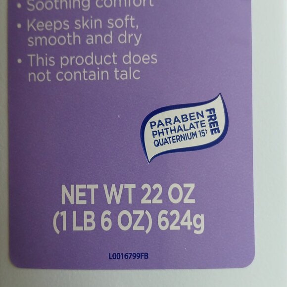 Equate Pure Cornstarch Baby Powder with Lavender and Chamomile 22 oz - Picture 8 of 8